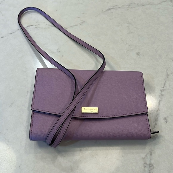 kate spade Handbags - Kate Spade Lilac Kerri Small Flap Wallet Crossbody Purse